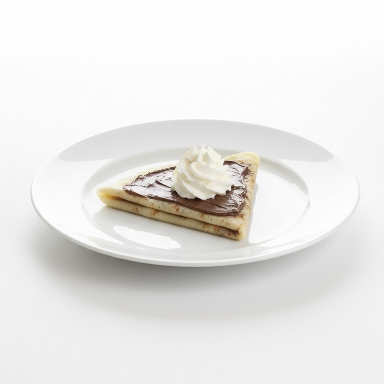 Sweet Nutella Crêpe with Whipped Cream