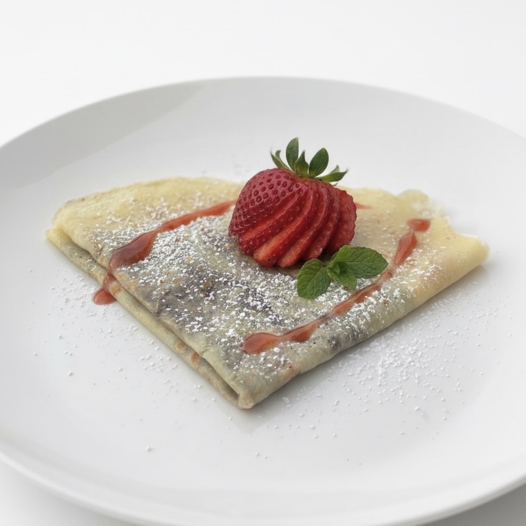 Sweet Nutella Strawberry Crêpe